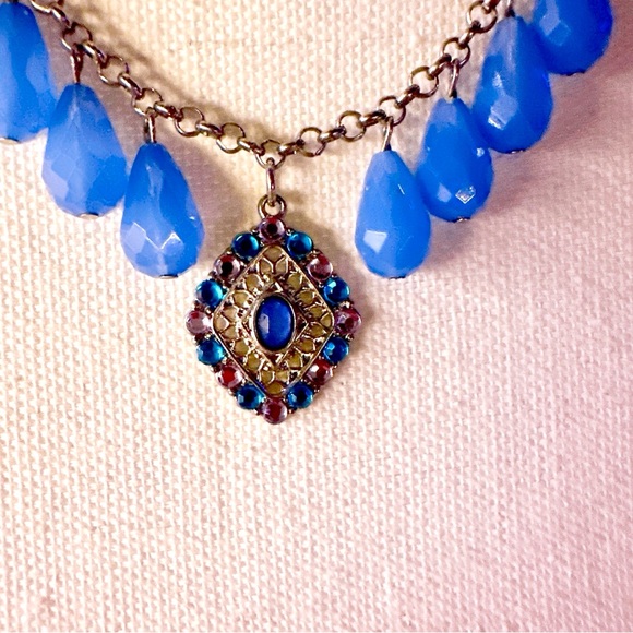 Statement‎ Necklace Lot of 2 Pieces Layered Jewelry Necklace Accessories - Picture 6 of 9